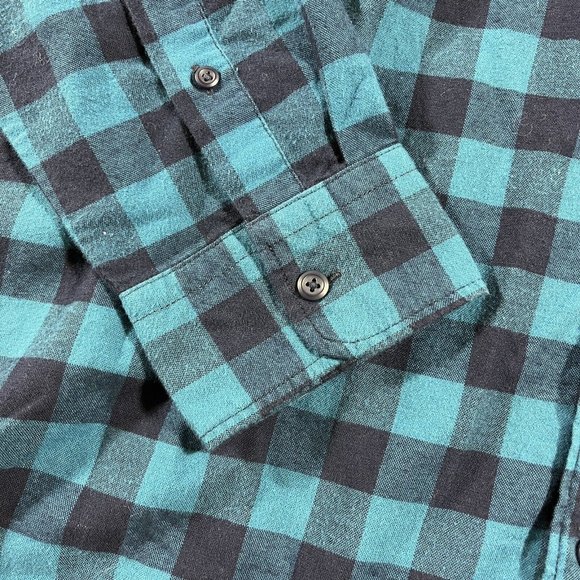 American Eagle Flannel Shirt Mens Large Blue Plaid Button Up NWT - Picture 8 of 11